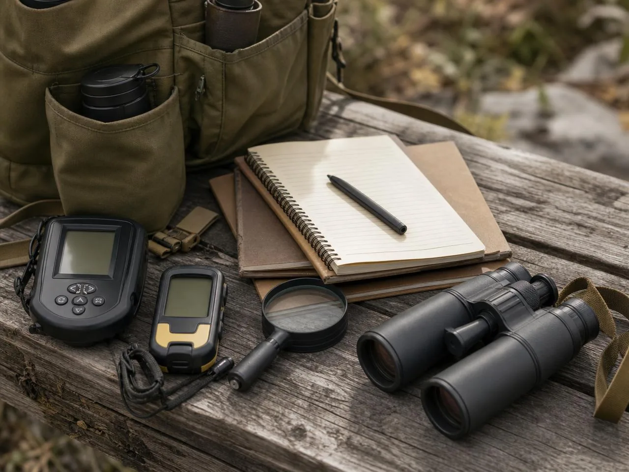 Close view of field monitoring equipment
